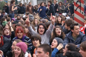 Manifestation étudiante. Photo : Leïla Minano/Youpress