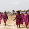 Un groupe d'adeptes vaudou, avant le début des cérémonies